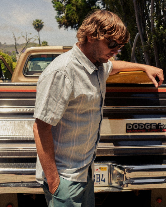 Sunshines Garage Short Sleeve Shirt - Stone Blue