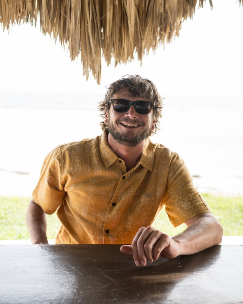 Sundays Jacquard Short Sleeve Shirt - Golden Haze