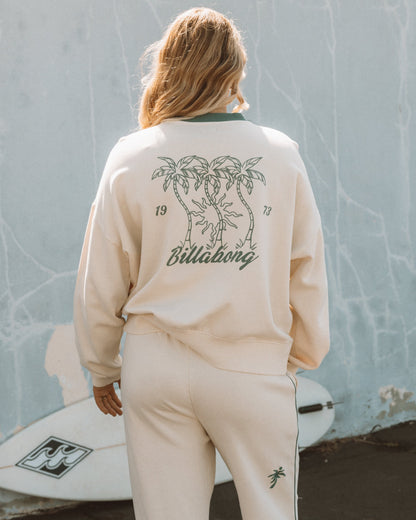 Triple Palms Crewneck Sweatshirt - Whitecap
