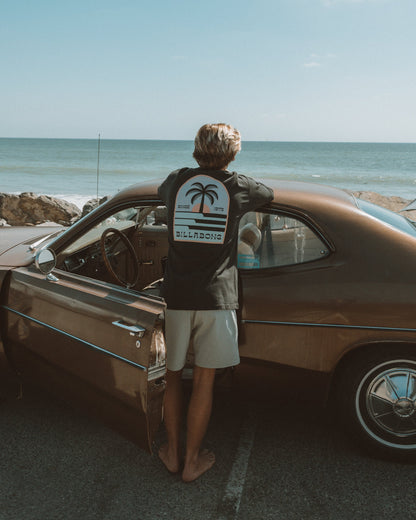 Portal Regular Long Sleeve T-Shirt - Washed Black