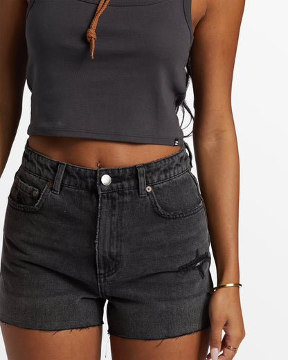 High Tides Denim Shorts - Fade To Black