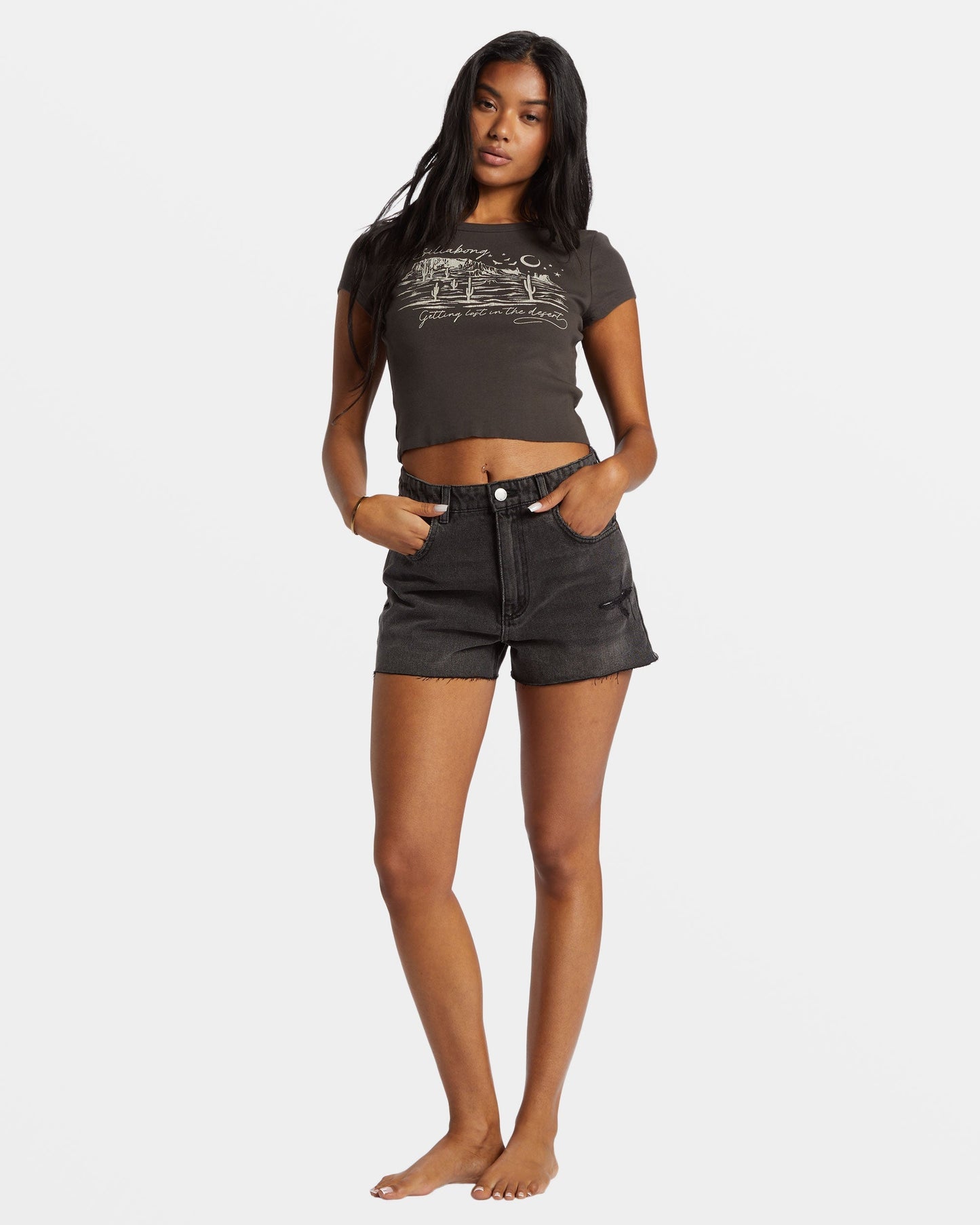High Tides Denim Shorts - Fade To Black