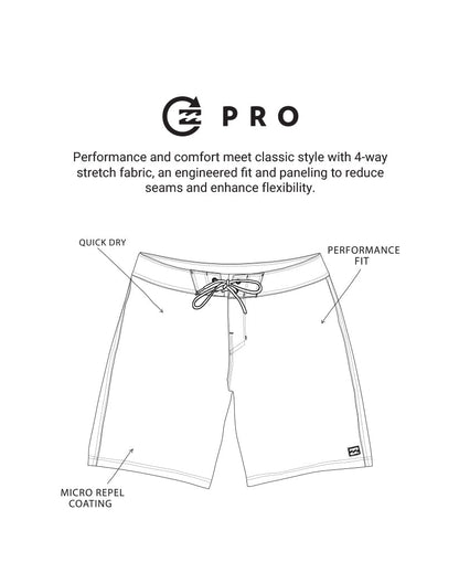 Scoop Pro Performance 20" Boardshorts - Black